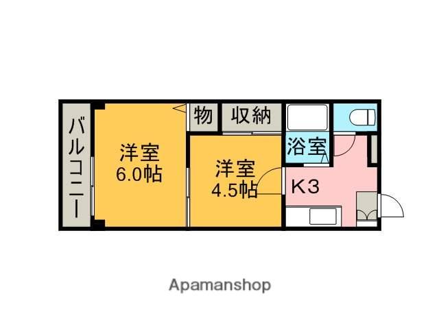 ラフォーレ21(2K/4階)の間取り写真