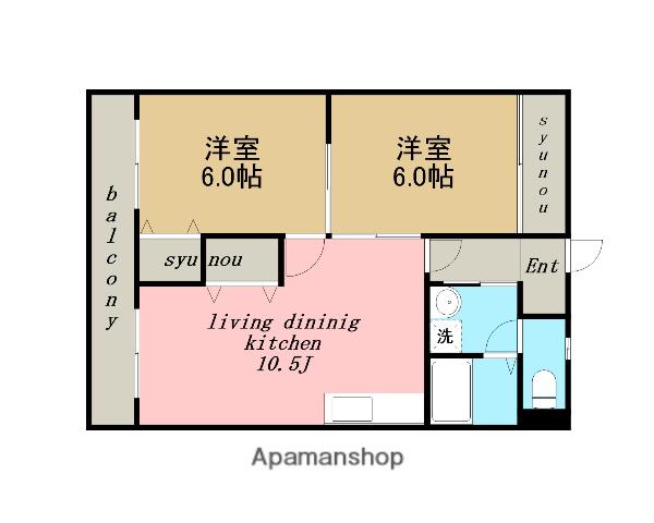 エスペランサ29(2LDK/2階)の間取り写真