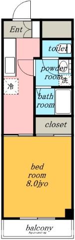 センチュリー材菊(1K/5階)の間取り写真