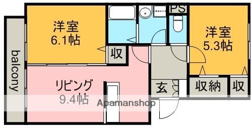 アイビス(2LDK/2階)の間取り写真