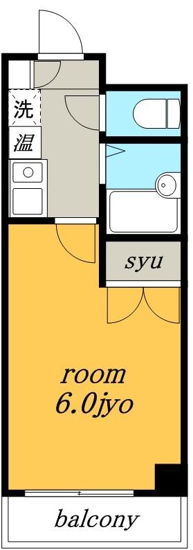 ドミトリ518(1K/2階)の間取り写真