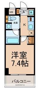 カーサビアンカ黒川(1K/5階)の間取り写真