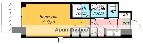 LA DOUCEUR黒川(1K/11階)の間取り写真