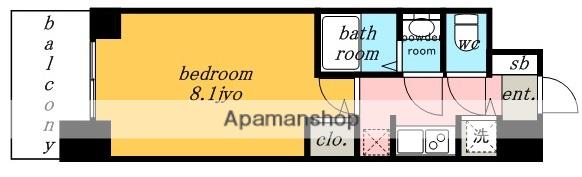 LA DOUCEUR黒川(1K/12階)の間取り写真