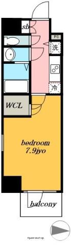 エスリード名城公園プライム(1K/12階)の間取り写真