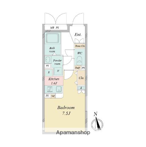 LUORE大曽根ノース(ワンルーム/3階)の間取り写真