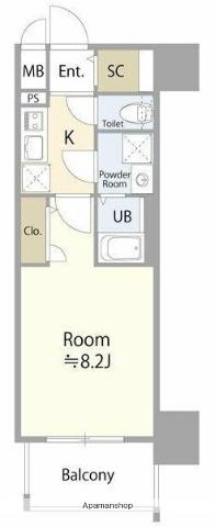 エスリード大曽根プレシャス(1K/6階)の間取り写真