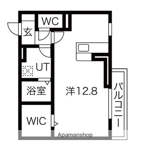 GROWTHマンション(ワンルーム/2階)の間取り写真