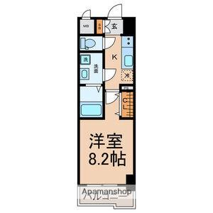 AXIS SAKURA(1K/4階)の間取り写真