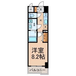 AXIS SAKURA(1K/2階)の間取り写真