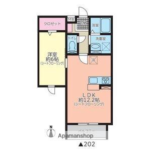 MOCXION MEIJO(1LDK/2階)の間取り写真