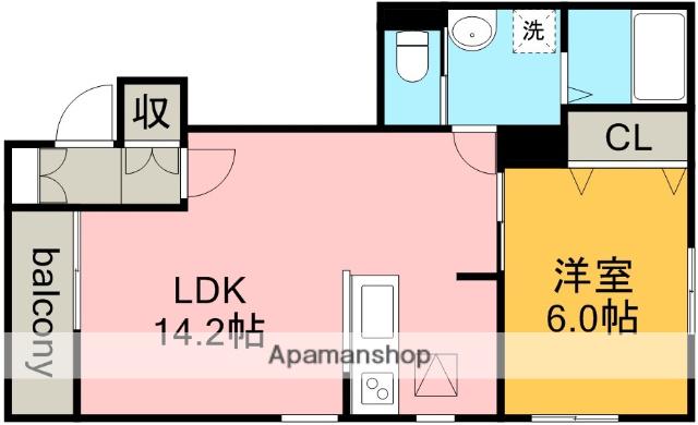 BAGUS MEIJO PARK(1LDK/1階)の間取り写真