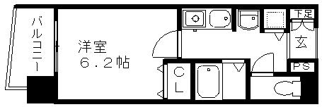 プレサンス桜通アベニュー(1K/2階)の間取り写真