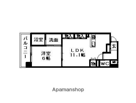 ARSANEXT(1LDK/6階)の間取り写真