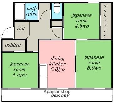 アネックス楠50(3DK/5階)の間取り写真