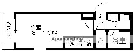 ノヴェル東別院(ワンルーム/3階)の間取り写真