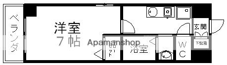 グランディア那古野(1K/2階)の間取り写真