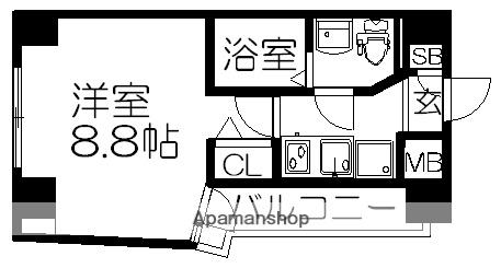 エステムプラザ名古屋・栄プレミアム(1K/7階)の間取り写真