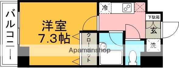 プロシード太閤通(1K/4階)の間取り写真