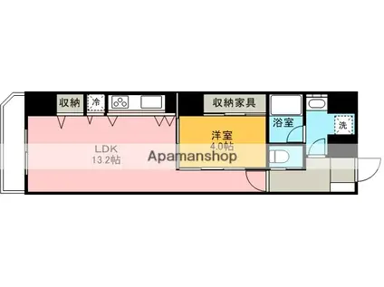 WORLD FLAG MEIEKI(1LDK/6階)の間取り写真