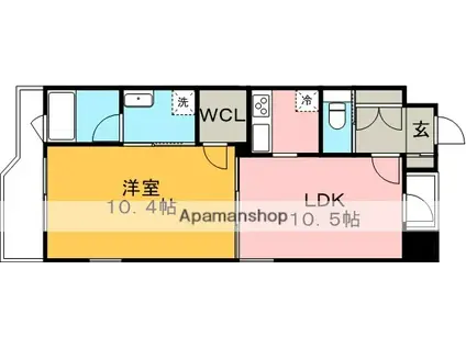 さくらHILLS 名駅ノース(1LDK/12階)の間取り写真