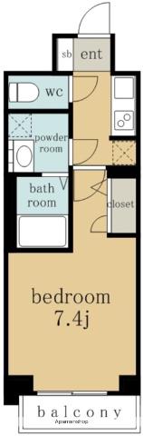 S-RESIDENCE葵(1K/8階)の間取り写真