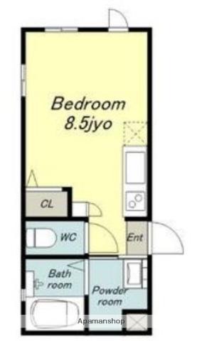 ノア名駅南(ワンルーム/1階)の間取り写真