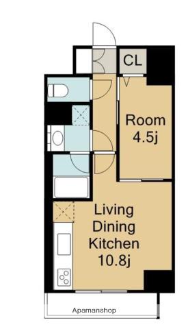 プティフルール(1LDK/5階)の間取り写真