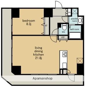 セイワパレス丸の内駅前(1LDK/13階)の間取り写真