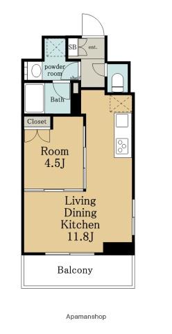 OKBアヴェニール菊井町(1LDK/7階)の間取り写真