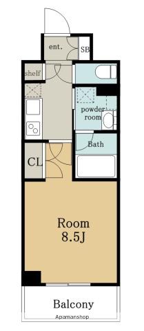 OKBアヴェニール菊井町(1K/4階)の間取り写真