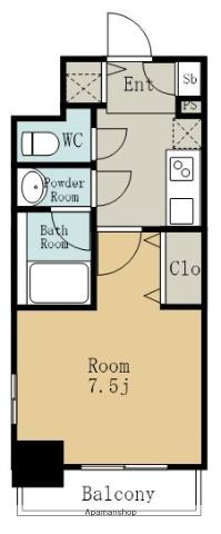 ブランシエスタ東別院(1K/10階)の間取り写真