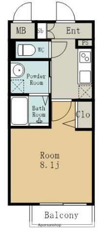 エスリード名古屋東別院(1K/5階)の間取り写真