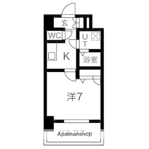 エスリード大須観音プリモ(1K/2階)の間取り写真