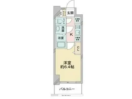 アステリ鶴舞テーセラ(1K/15階)の間取り写真
