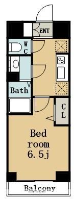 プレサンス鶴舞ファースト(1K/11階)の間取り写真
