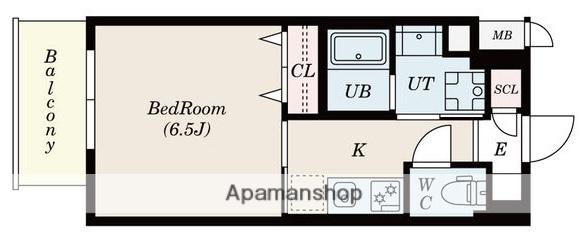 S-RESIDENCE浅間町(1K/5階)の間取り写真