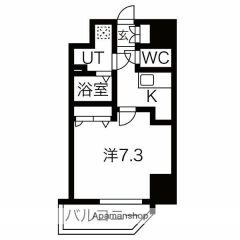 エスリード大須デュオ(1K/12階)の間取り写真