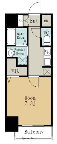 SーRESIDENCE今池駅前(1K/2階)の間取り写真