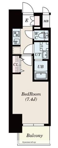 S-RESIDENCE豊国通(1K/10階)の間取り写真