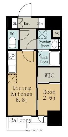 デュオフラッツ鶴舞(1DK/12階)の間取り写真