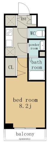 プレサンス上前津グレース(1K/4階)の間取り写真