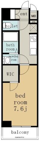 ディアレイシャス名古屋ステーション(1K/12階)の間取り写真