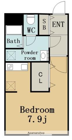 クレストタップ名古屋ウエスト(1K/3階)の間取り写真