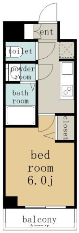 メイクス今池02(1K/7階)の間取り写真