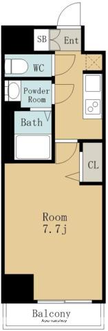 ディアレイシャス尾頭橋(1K/9階)の間取り写真