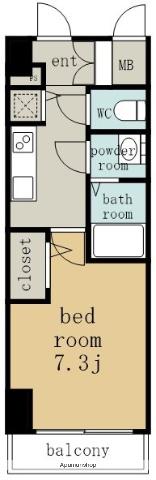 エスリード上前津セレーノ(1K/2階)の間取り写真