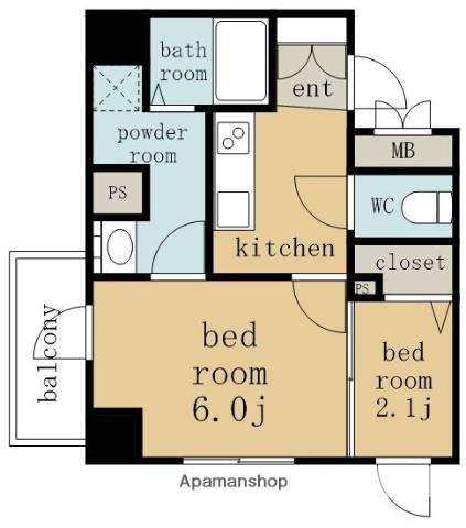 エスリード上前津セレーノ(2K/2階)の間取り写真