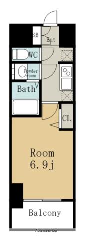 メイクスアート太閤通(1K/10階)の間取り写真