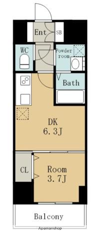 エスリードレジデンス東別院マークス(1DK/6階)の間取り写真